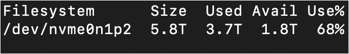 Storage status